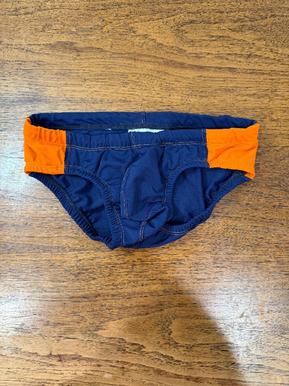 BALL Men's Swim Brief Size Large Blue & Orange Athletic Swimsuit